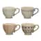 Hello Honey® Mixed Painted Pattern Stoneware Mug Set